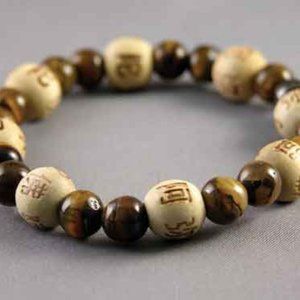 Karmalogy Lucky Karma Bead Bracelet Unisex Protections/Balance Tiger's Eye